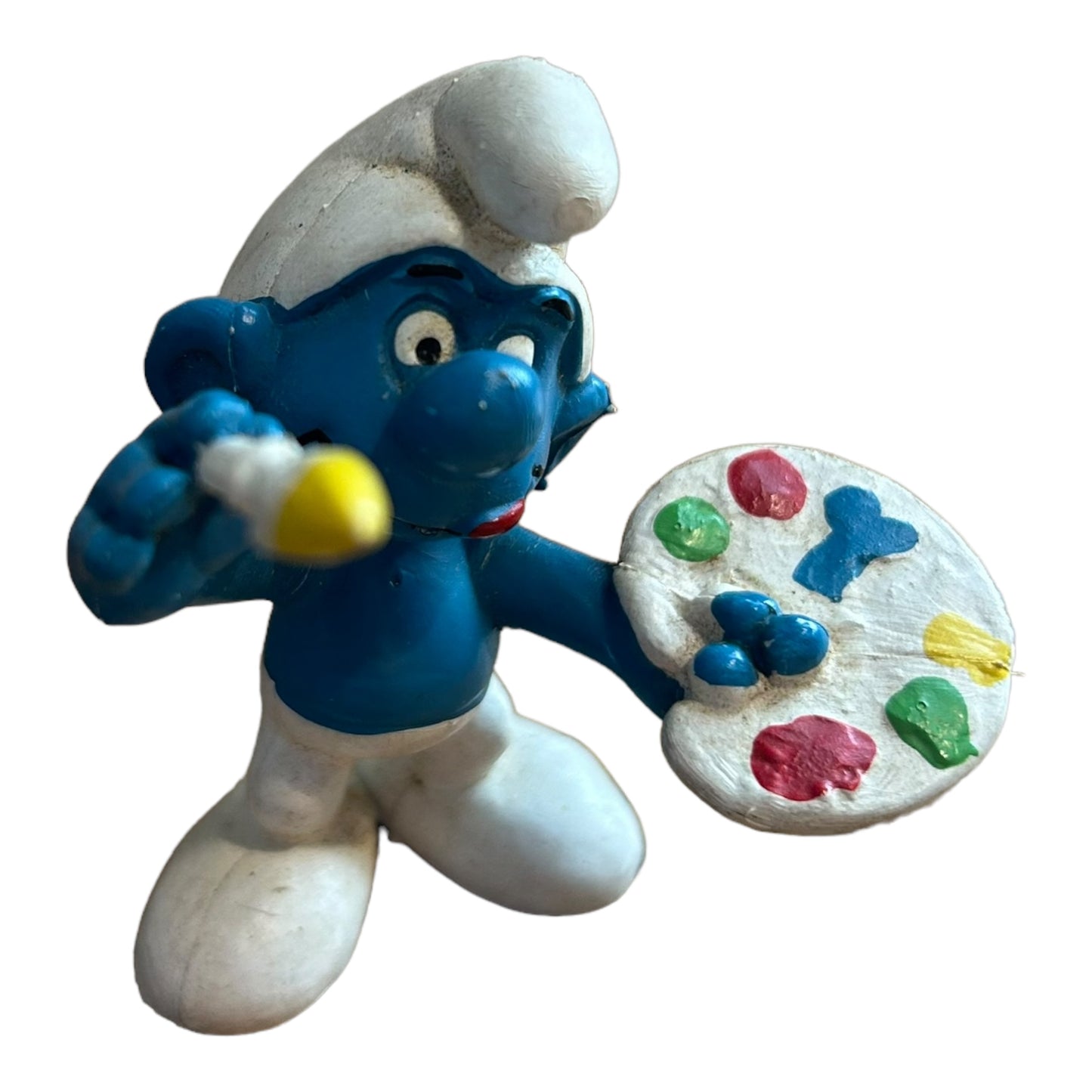 Vintage Smurf Collectible Figure - Painter