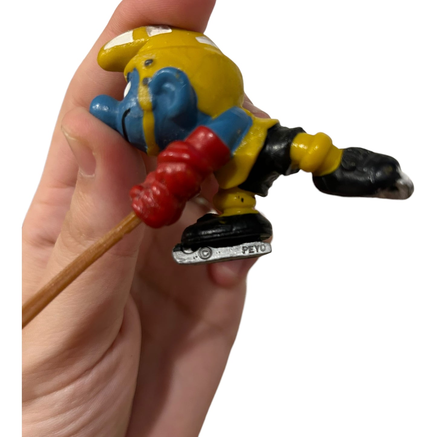 Vintage Smurf Collectible Figure - Ice Hockey