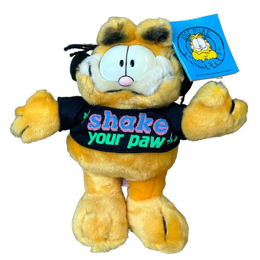 Vintage Garfield Collectible Plush - Shake Your Paw