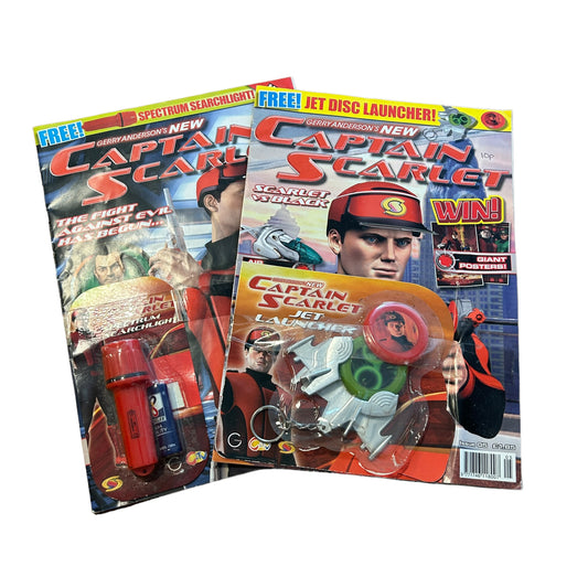 Vintage Captain Scarlet Magazine Bundle Of Two