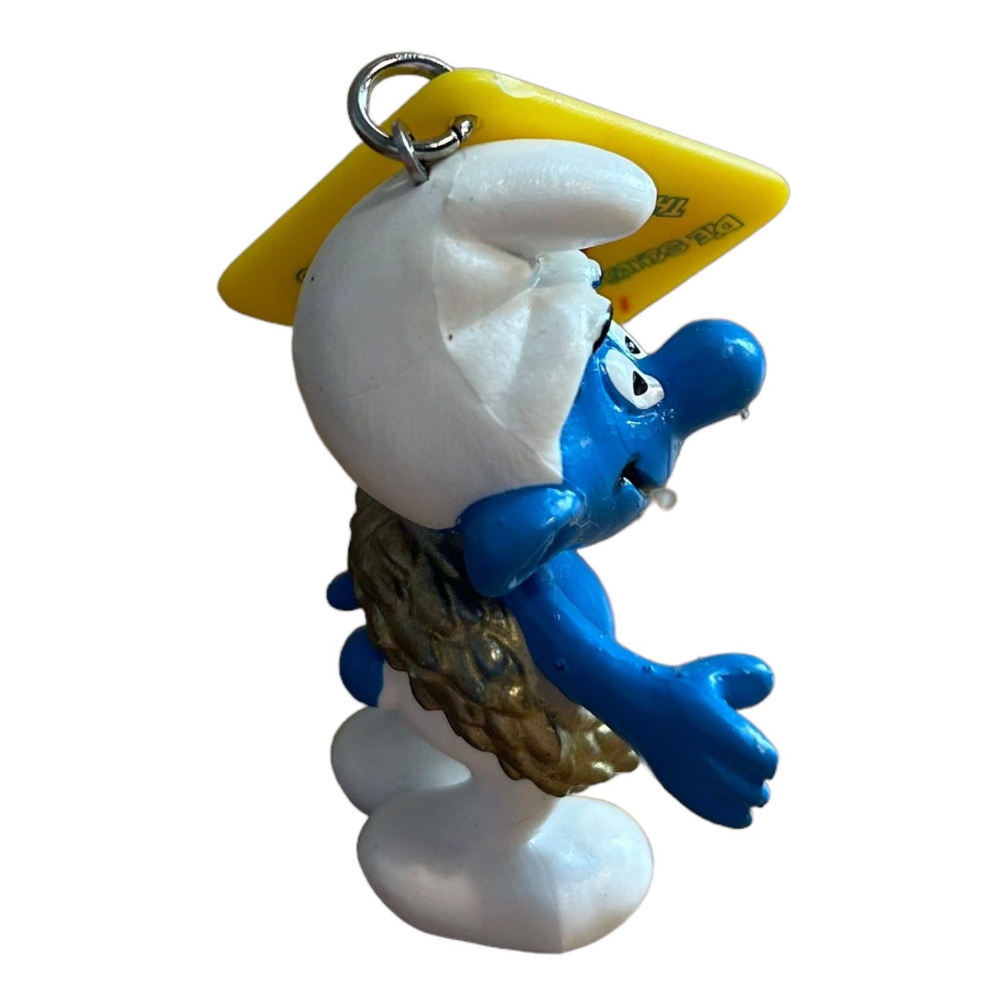 Vintage Smurf Collectible Figure - Keychain