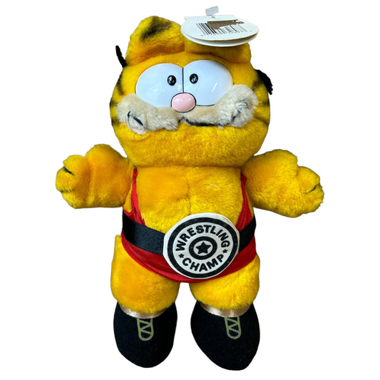 Vintage Garfield Collectible Plush - Wrestling Champ