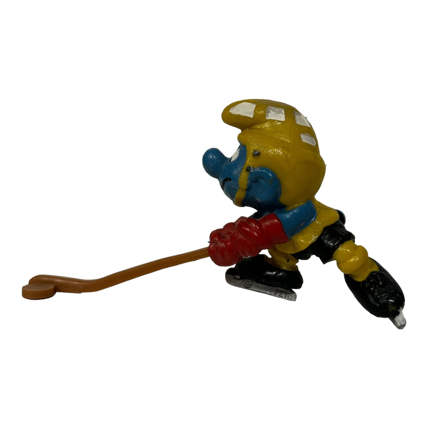 Vintage Smurf Collectible Figure - Ice Hockey