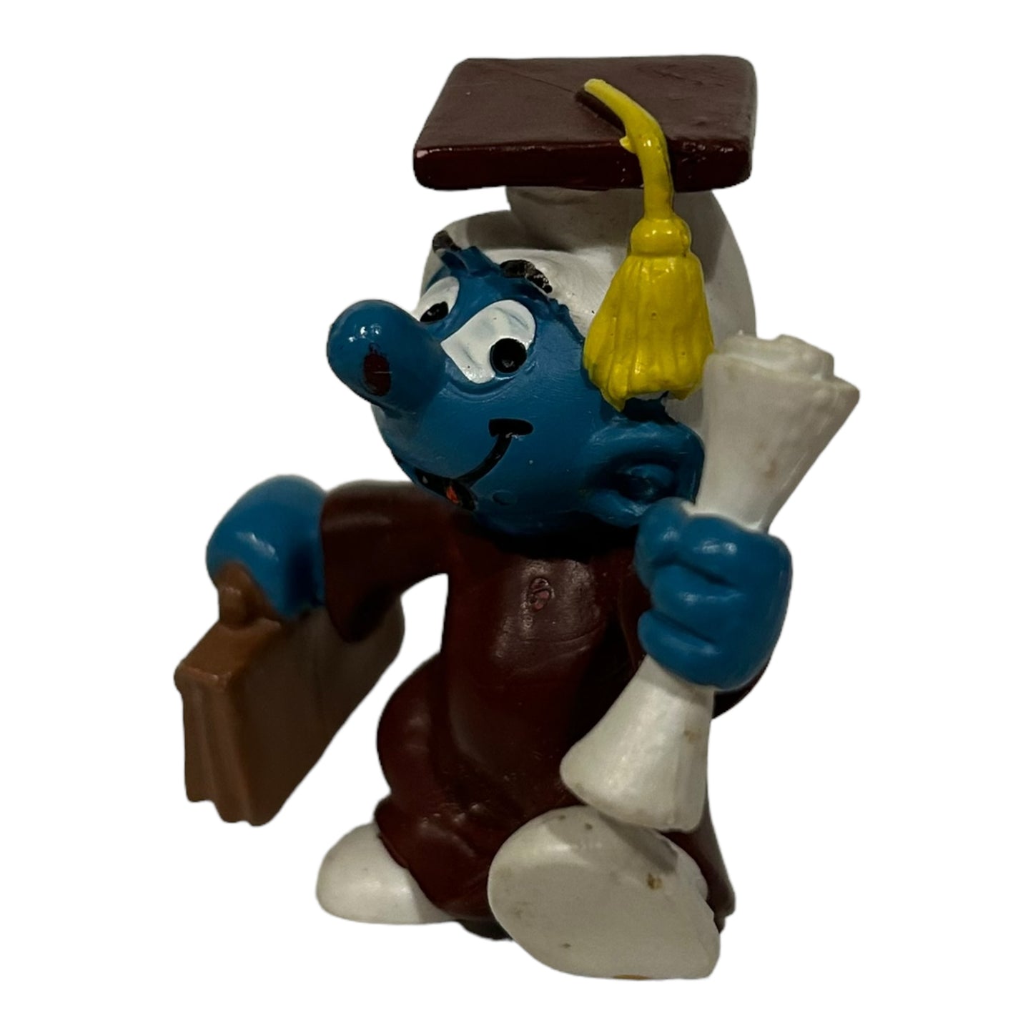 Vintage Smurf Collectible Figure - College Grad