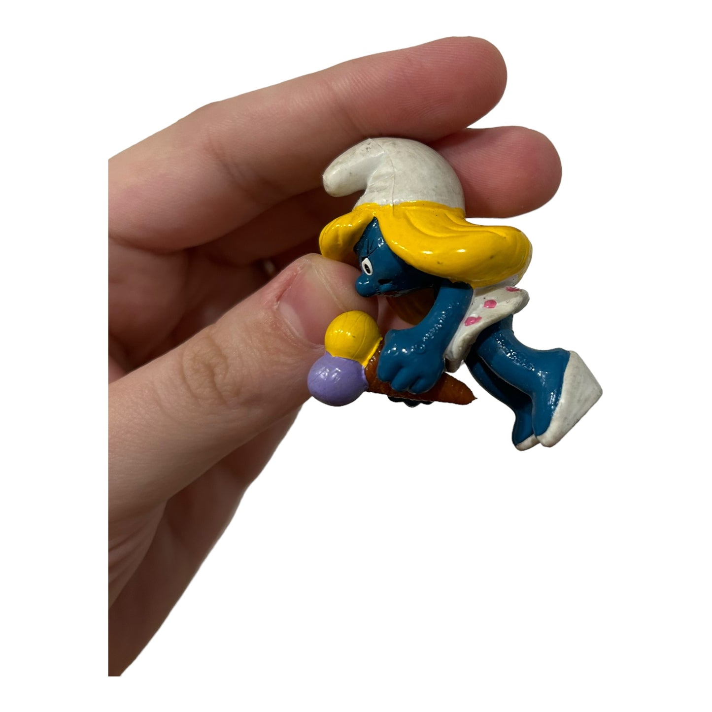 Vintage Smurf Collectible Figure - Ice Cream