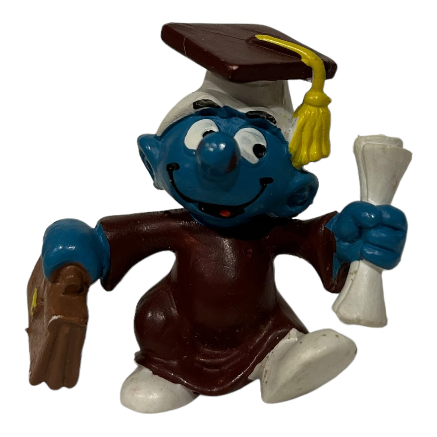 Vintage Smurf Collectible Figure - College Grad