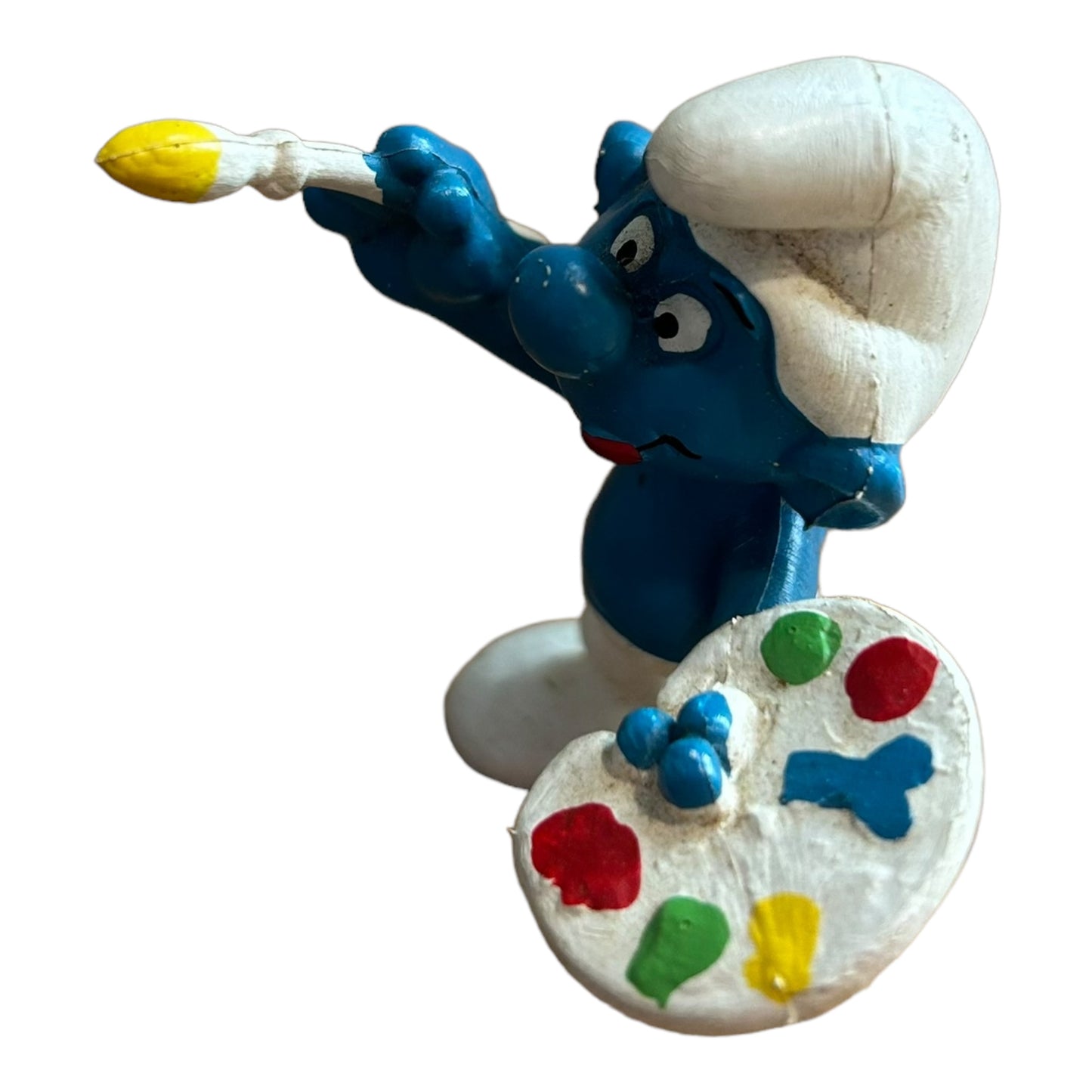 Vintage Smurf Collectible Figure - Painter