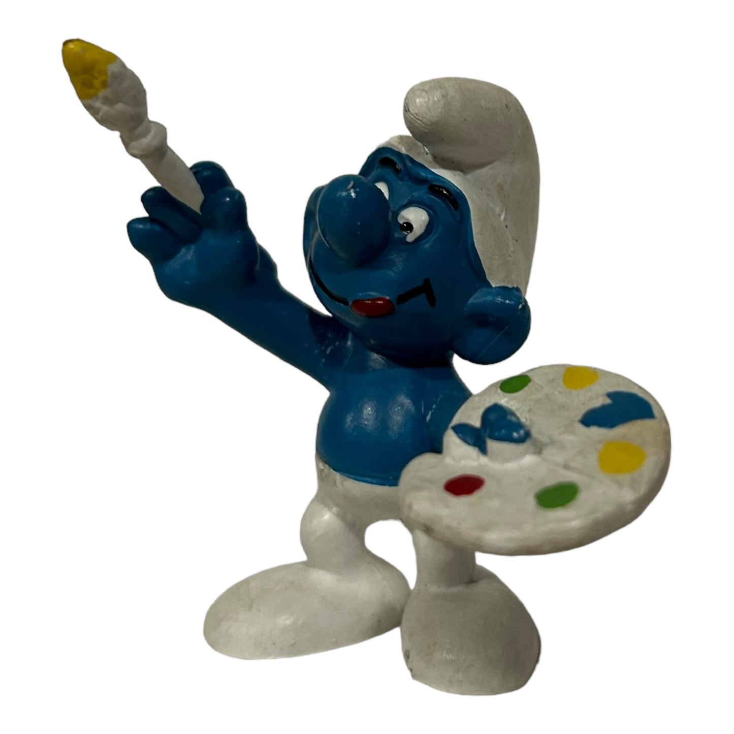 Vintage Smurf Collectible Figure - Painter