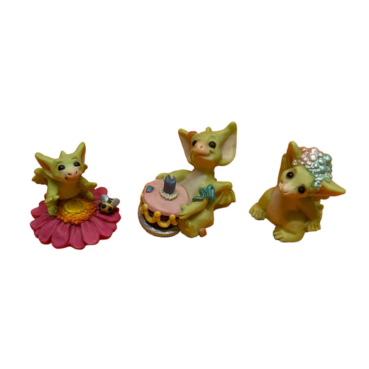 Vintage Pocket Dragons Collectible Ornament Bundle