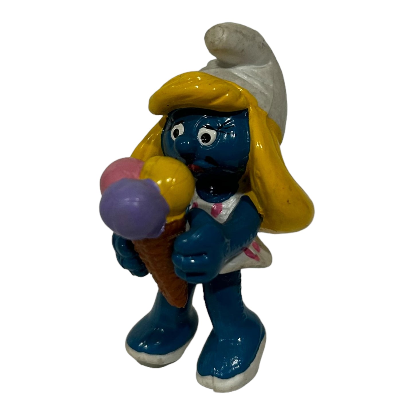 Vintage Smurf Collectible Figure - Ice Cream