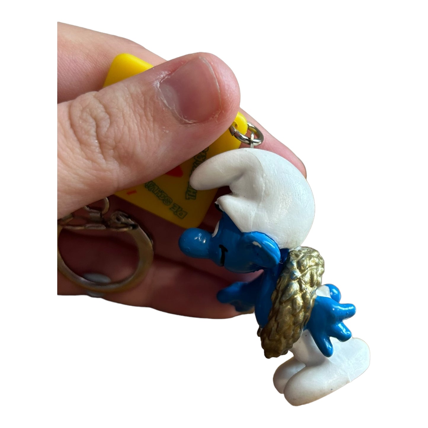 Vintage Smurf Collectible Figure - Keychain