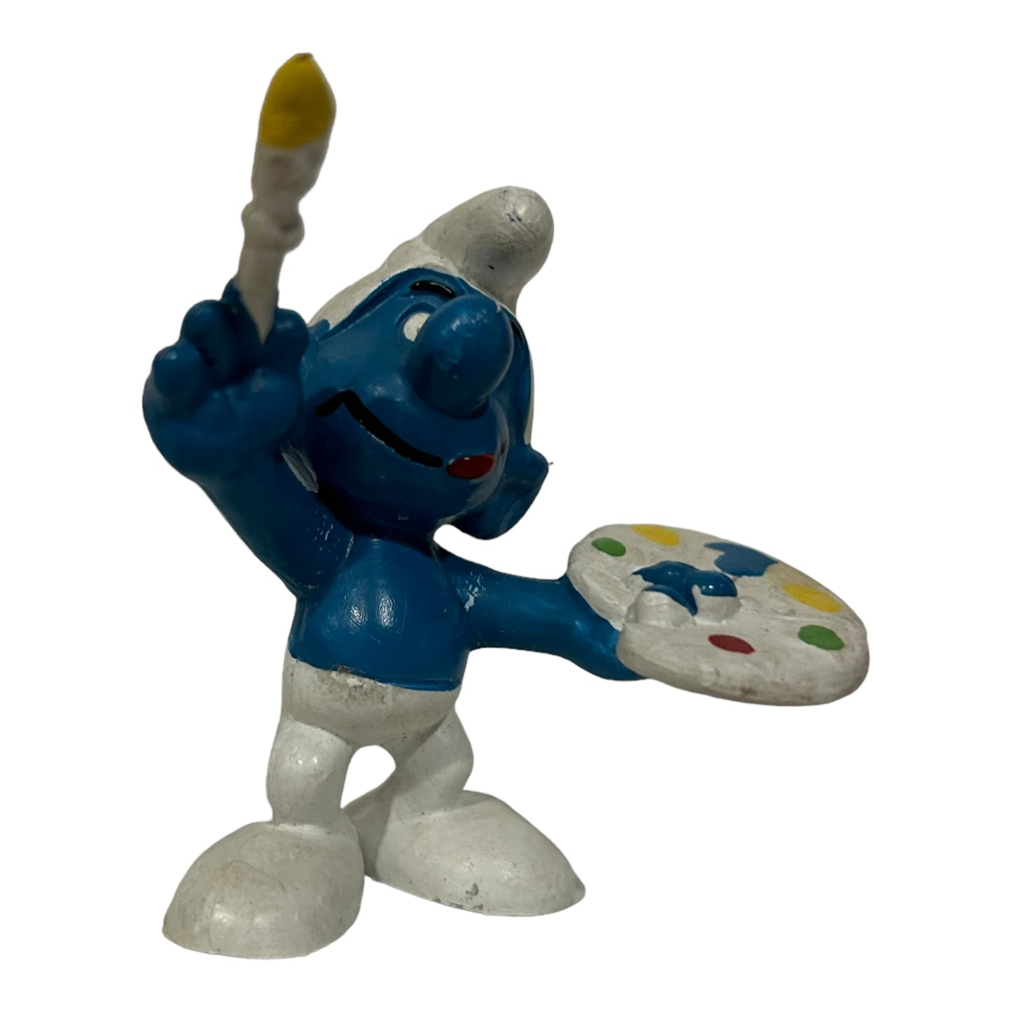 Vintage Smurf Collectible Figure - Painter