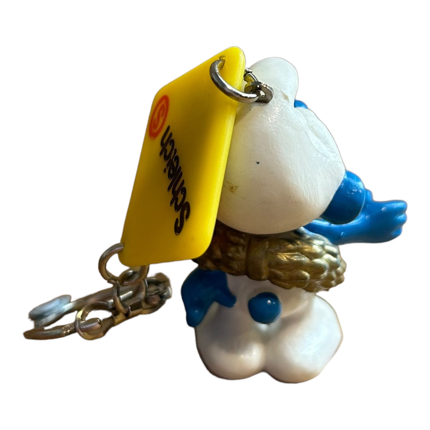 Vintage Smurf Collectible Figure - Keychain