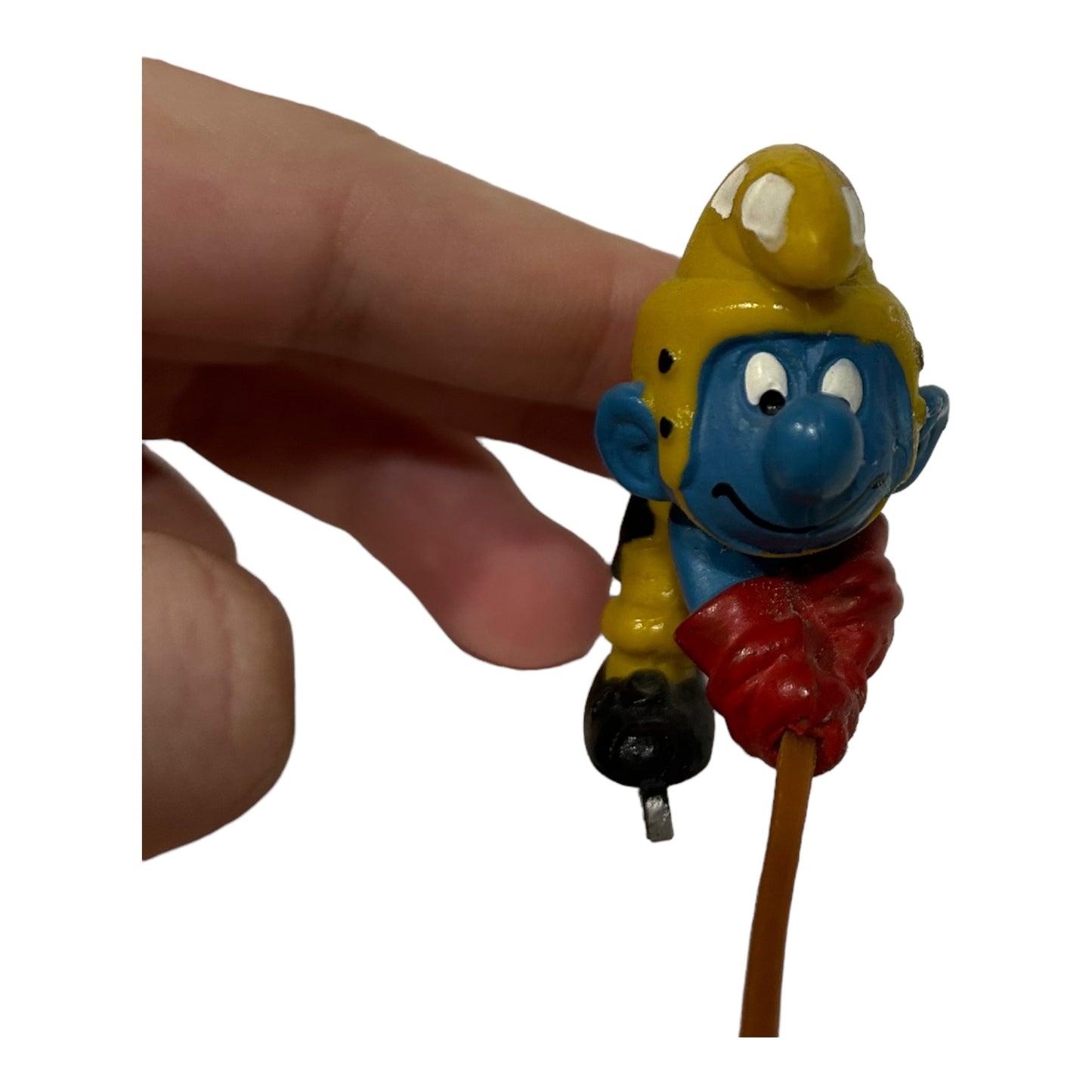 Vintage Smurf Collectible Figure - Ice Hockey