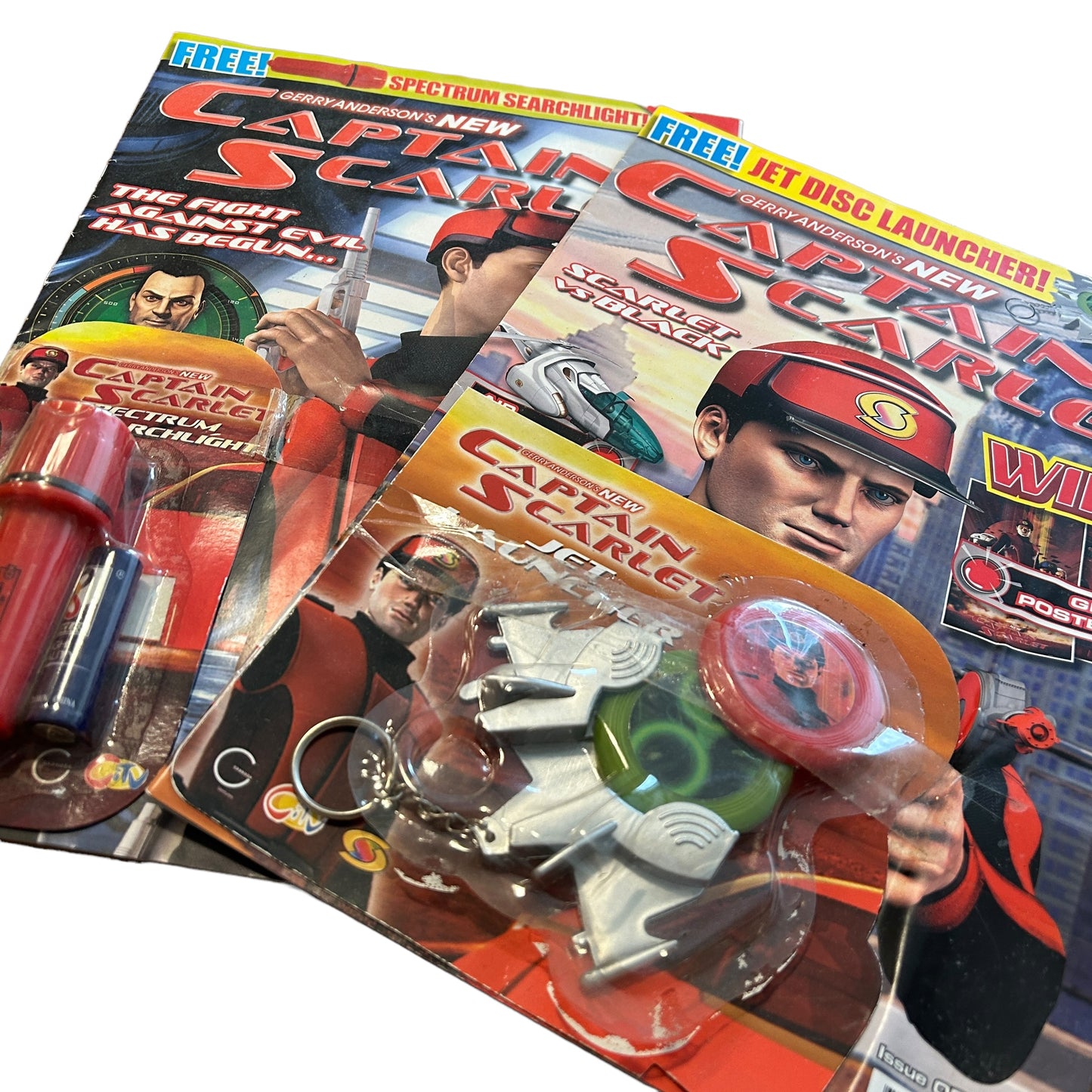 Vintage Captain Scarlet Magazine Bundle Of Two