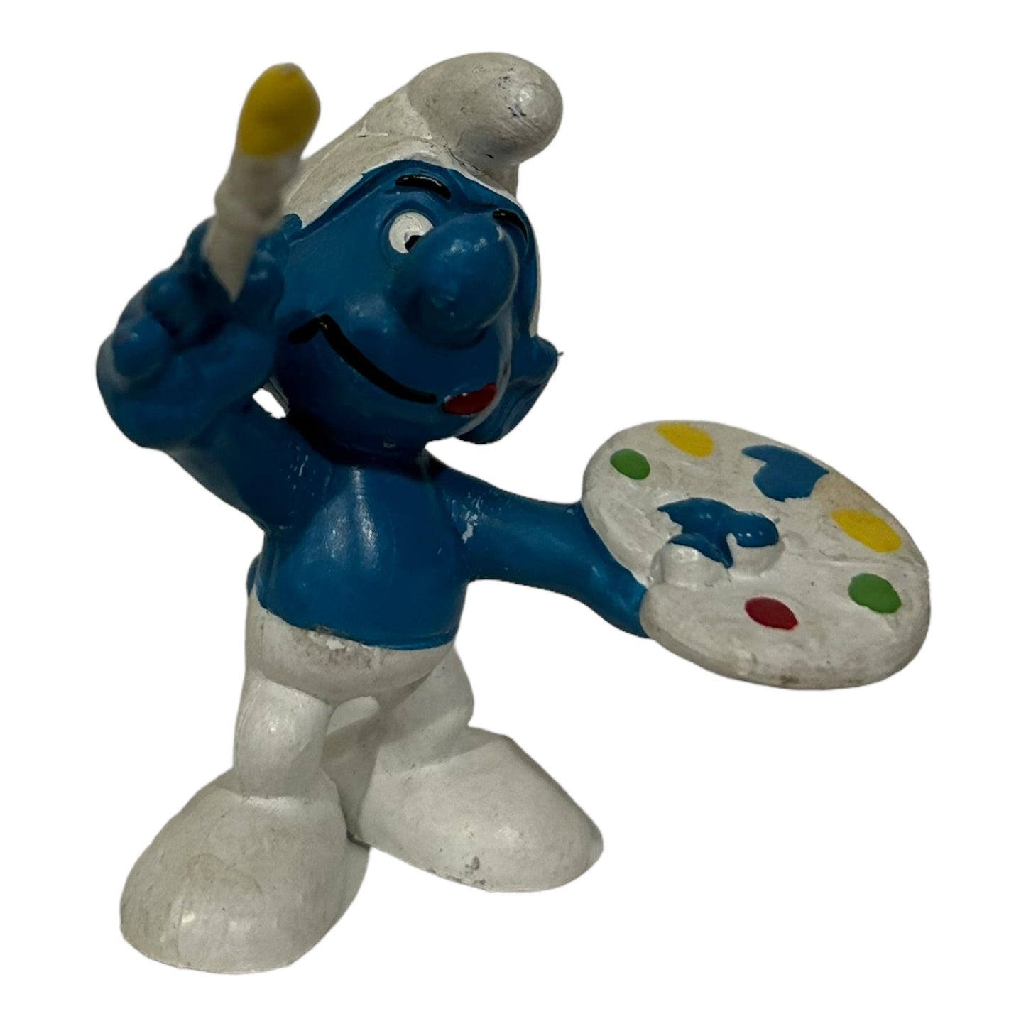 Vintage Smurf Collectible Figure - Painter