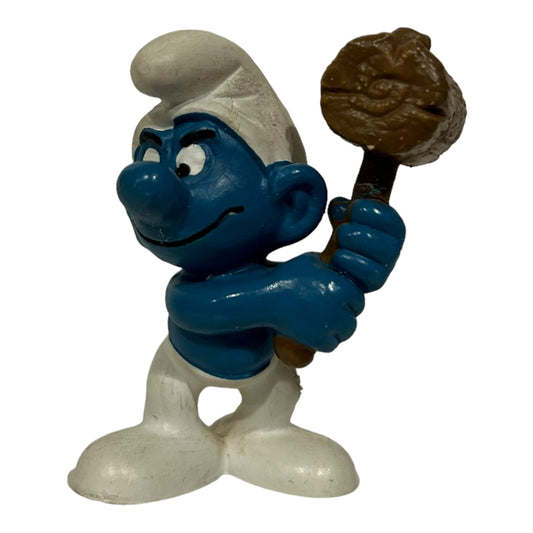 Vintage Smurf Collectible Figure - Mallet