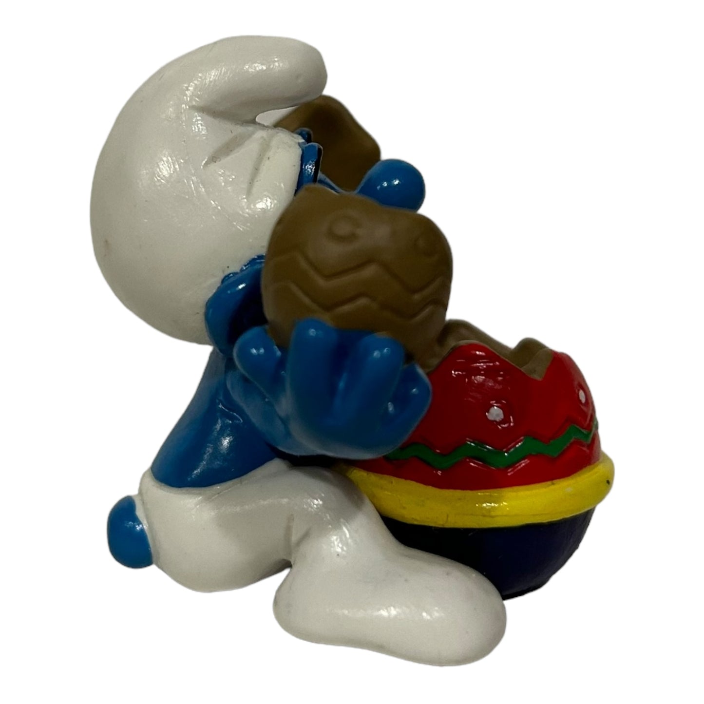 Vintage Smurf Collectible Figure - Easter Egg