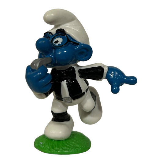 Vintage Smurf Collectible Figure - Referee