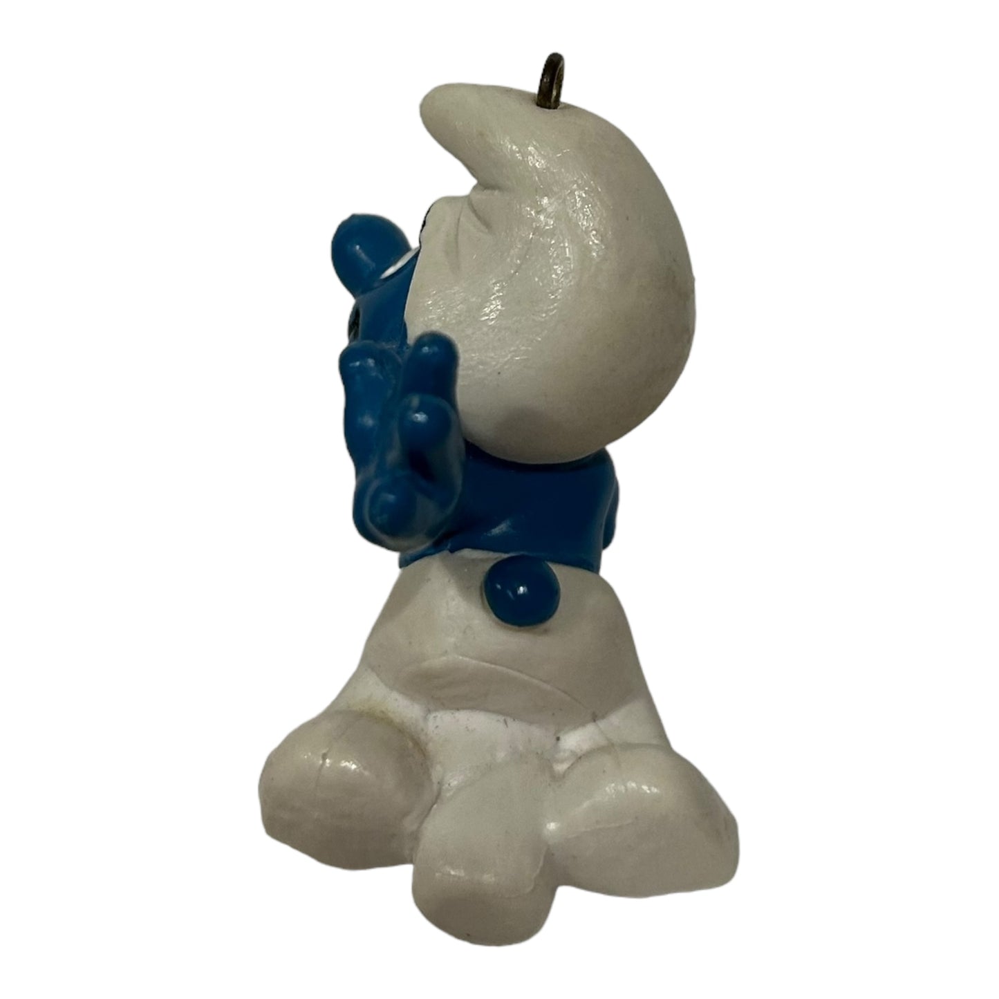 Vintage Smurf Collectible Figure - Candycane Ornament