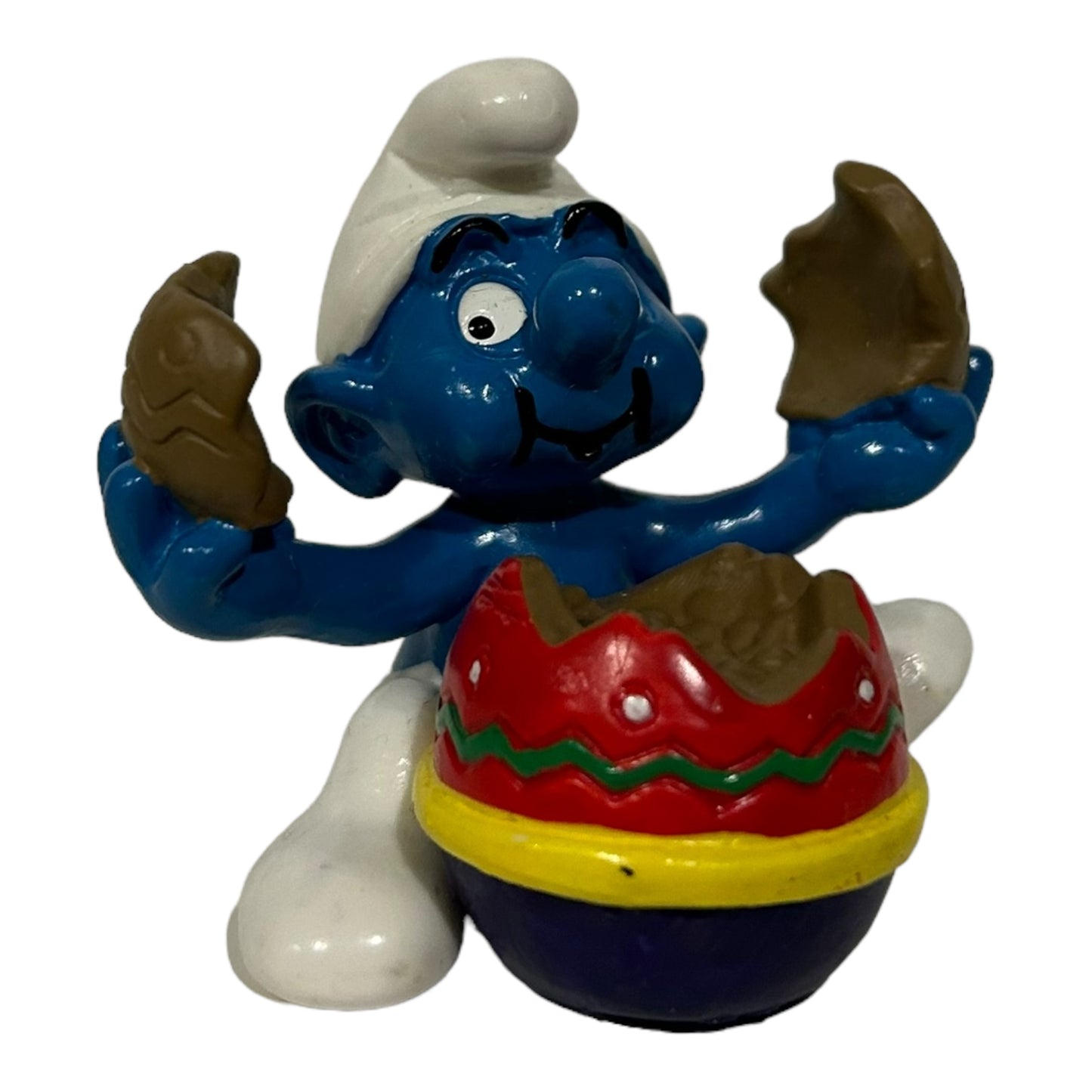 Vintage Smurf Collectible Figure - Easter Egg