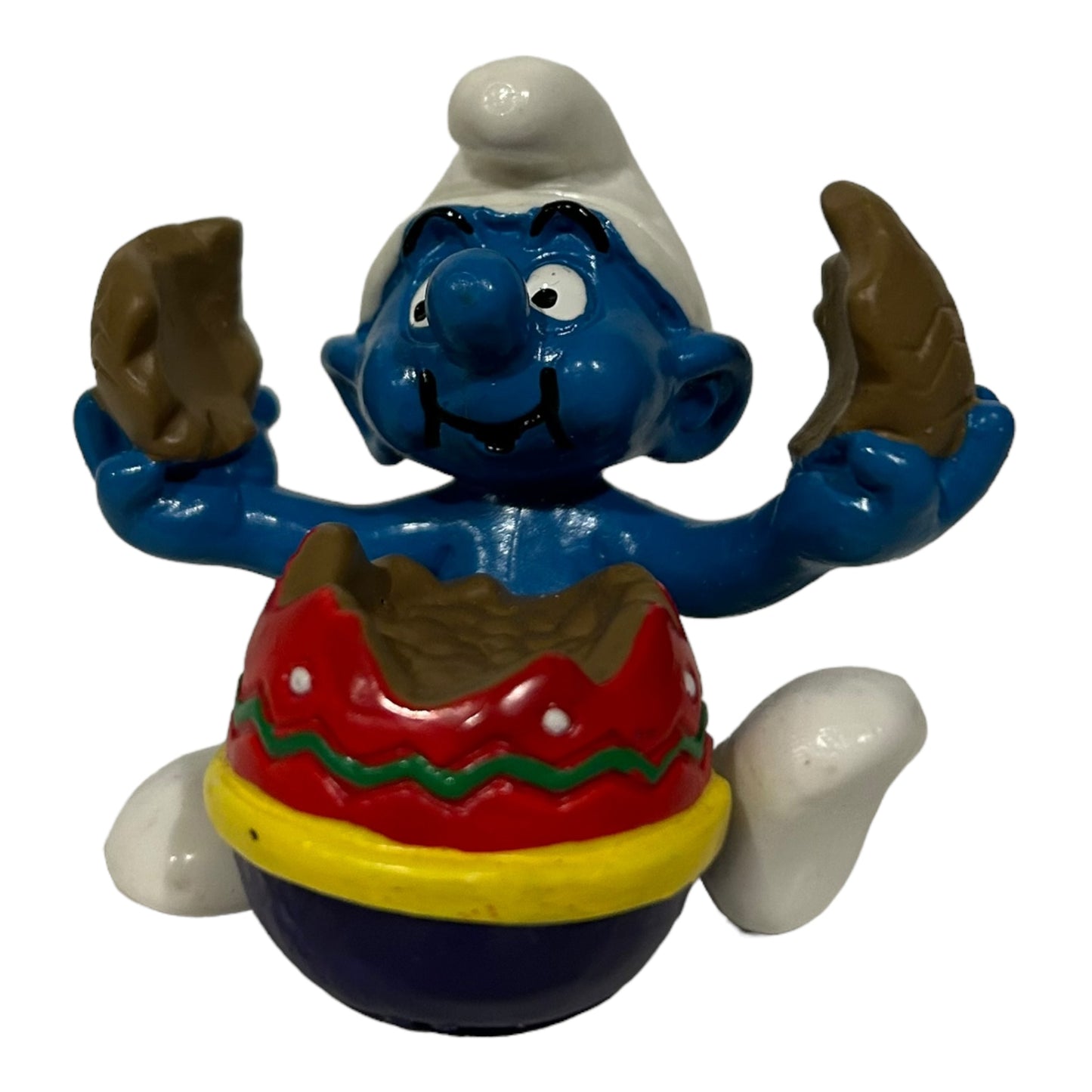 Vintage Smurf Collectible Figure - Easter Egg