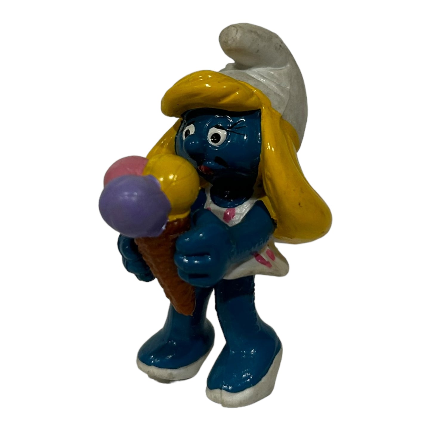 Vintage Smurf Collectible Figure - Ice Cream