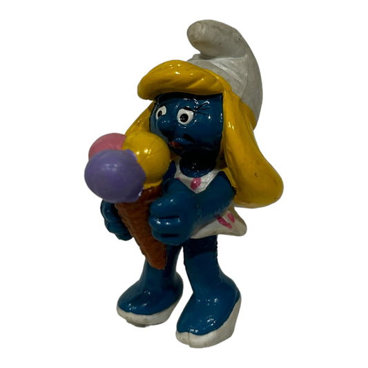 Vintage Smurf Collectible Figure - Ice Cream