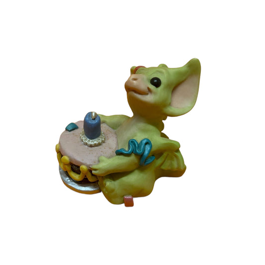 Vintage Pocket Dragons Collectible Ornament - Happy Birthday