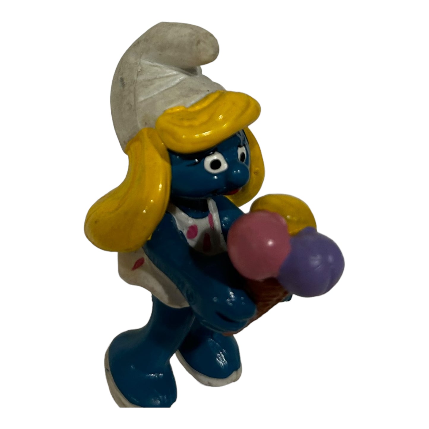 Vintage Smurf Collectible Figure - Ice Cream