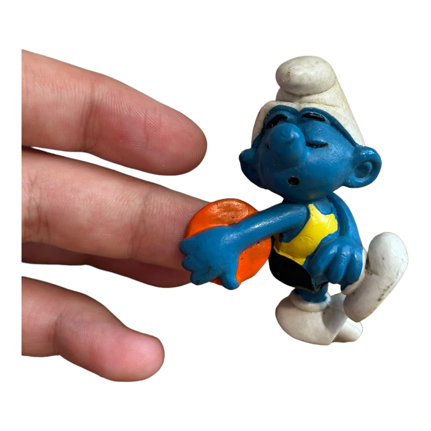 Vintage Smurf Collectible Figure - Discus