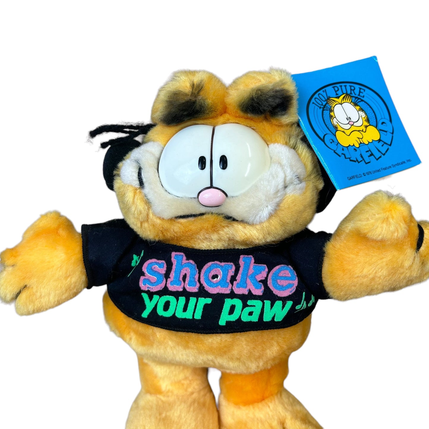 Vintage Garfield Collectible Plush - Shake Your Paw