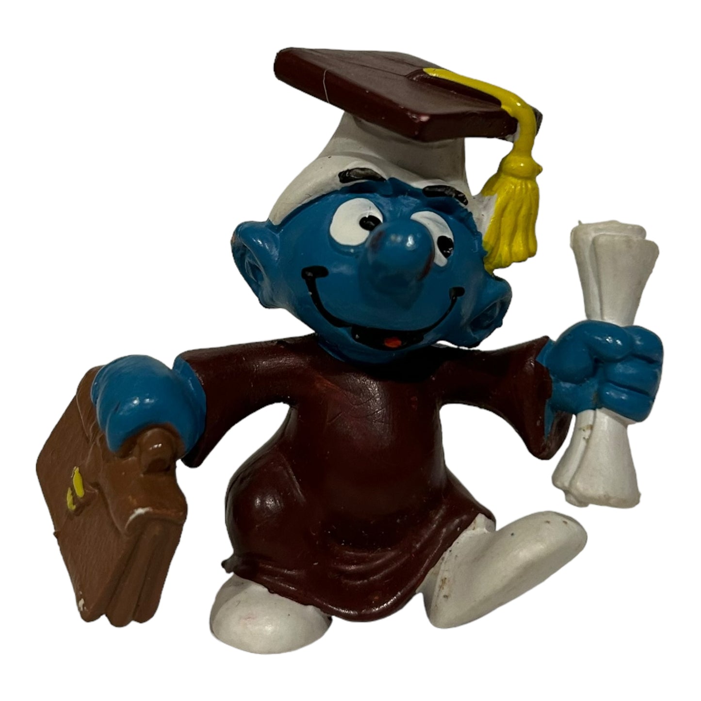 Vintage Smurf Collectible Figure - College Grad