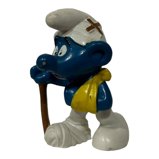 Vintage Smurf Collectible Figure - Injured