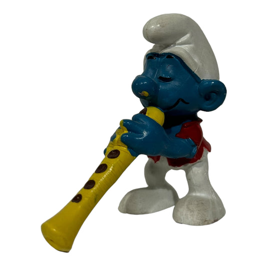 Vintage Smurf Collectible Figure - Flute