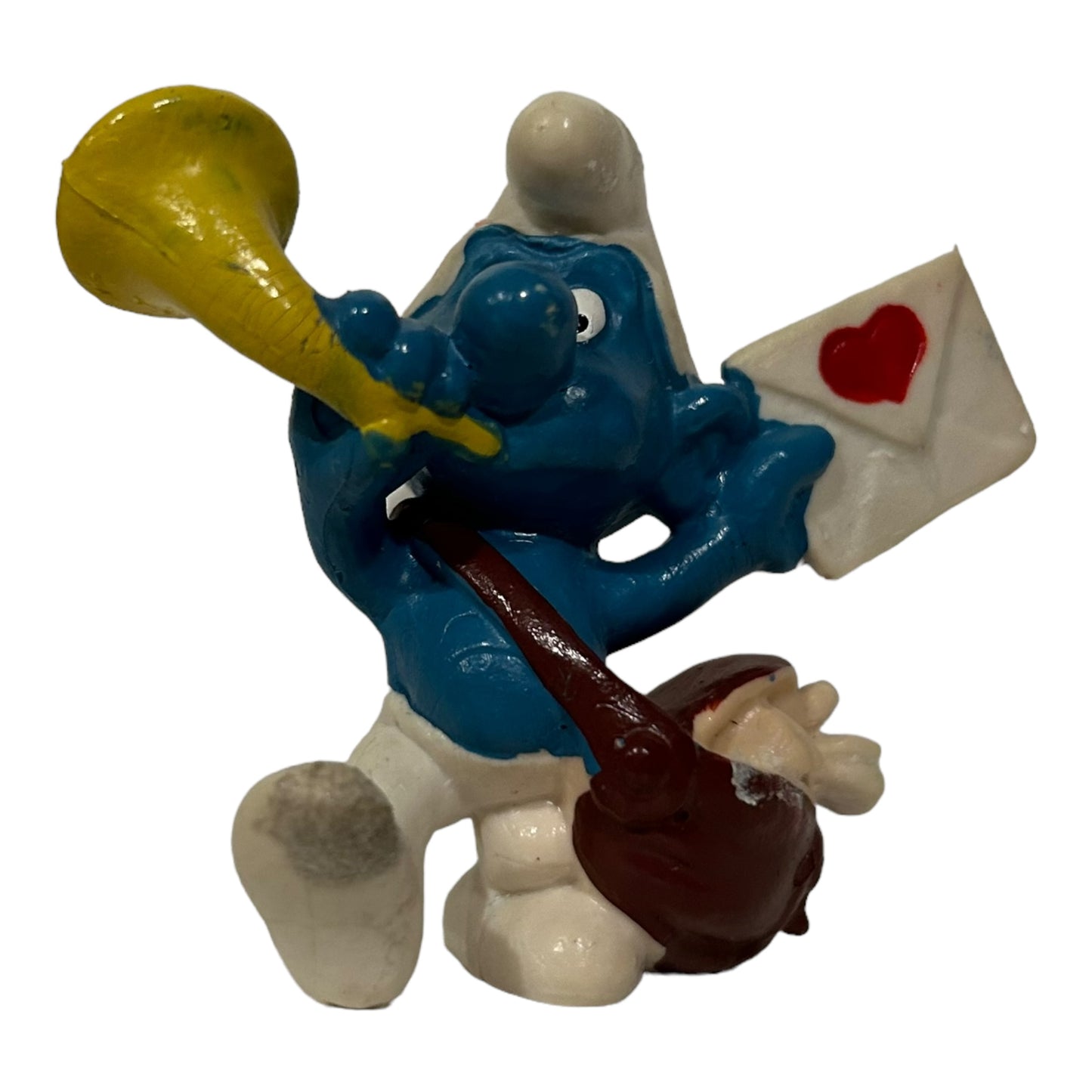 Vintage Smurf Collectible Figure - Love Letter