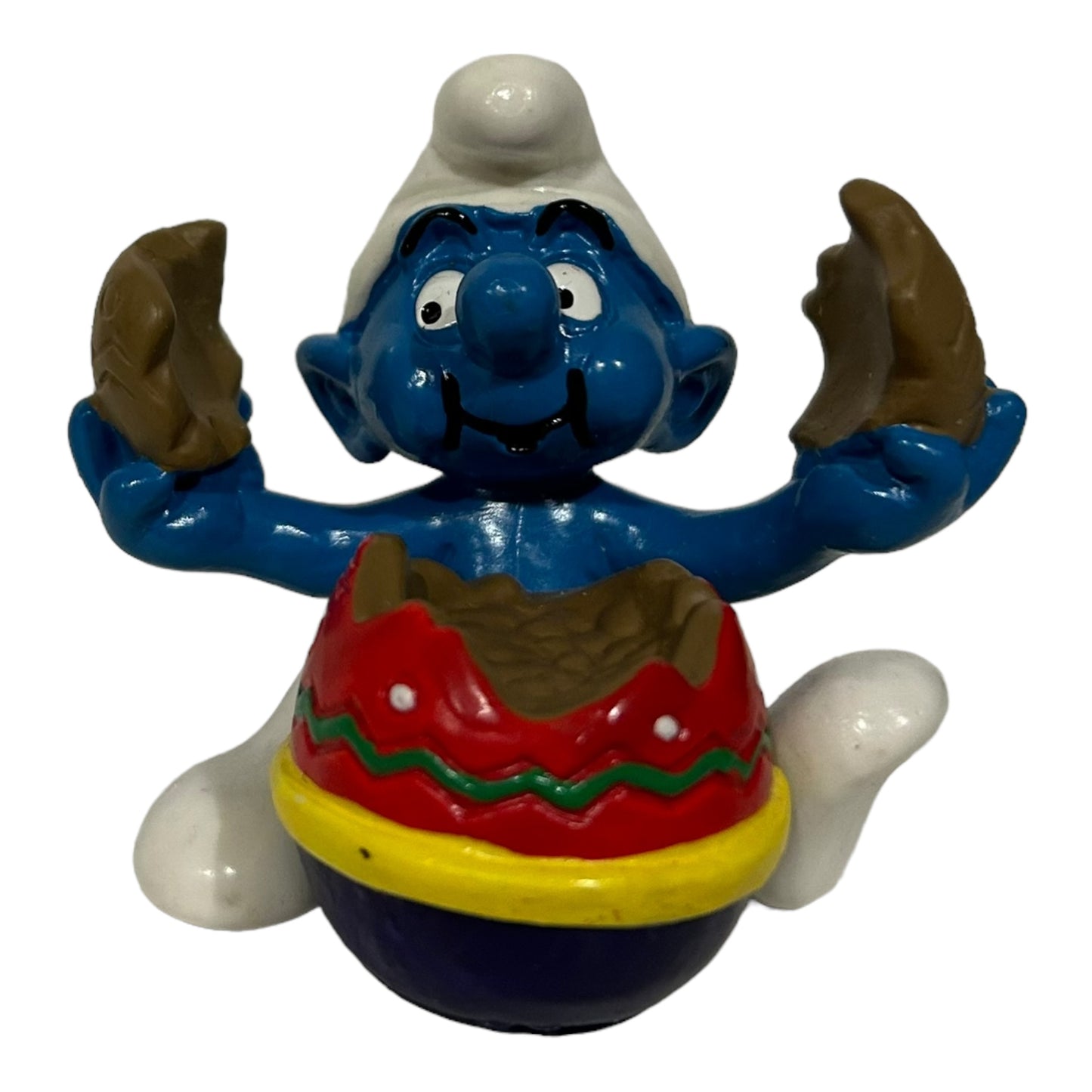 Vintage Smurf Collectible Figure - Easter Egg