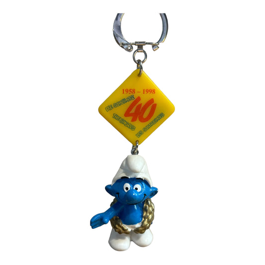 Vintage Smurf Collectible Figure - Keychain