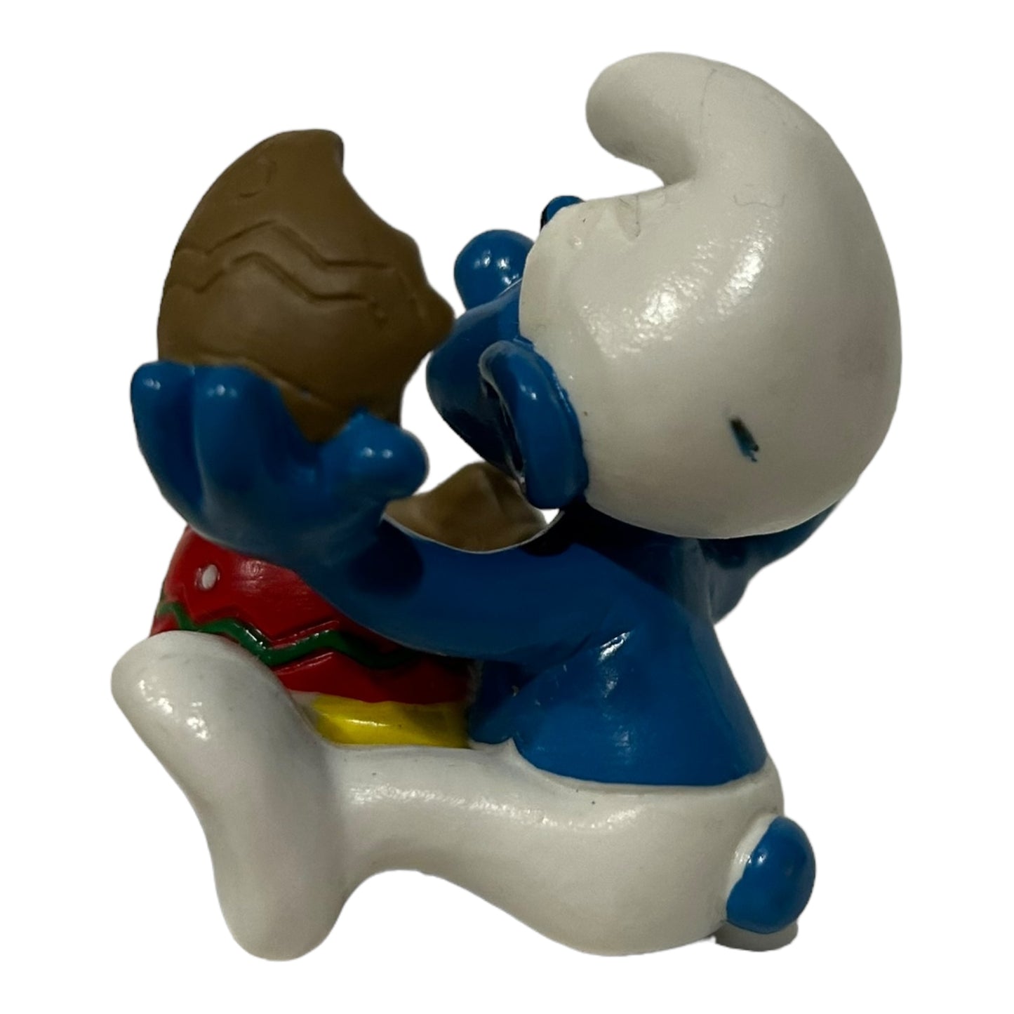 Vintage Smurf Collectible Figure - Easter Egg