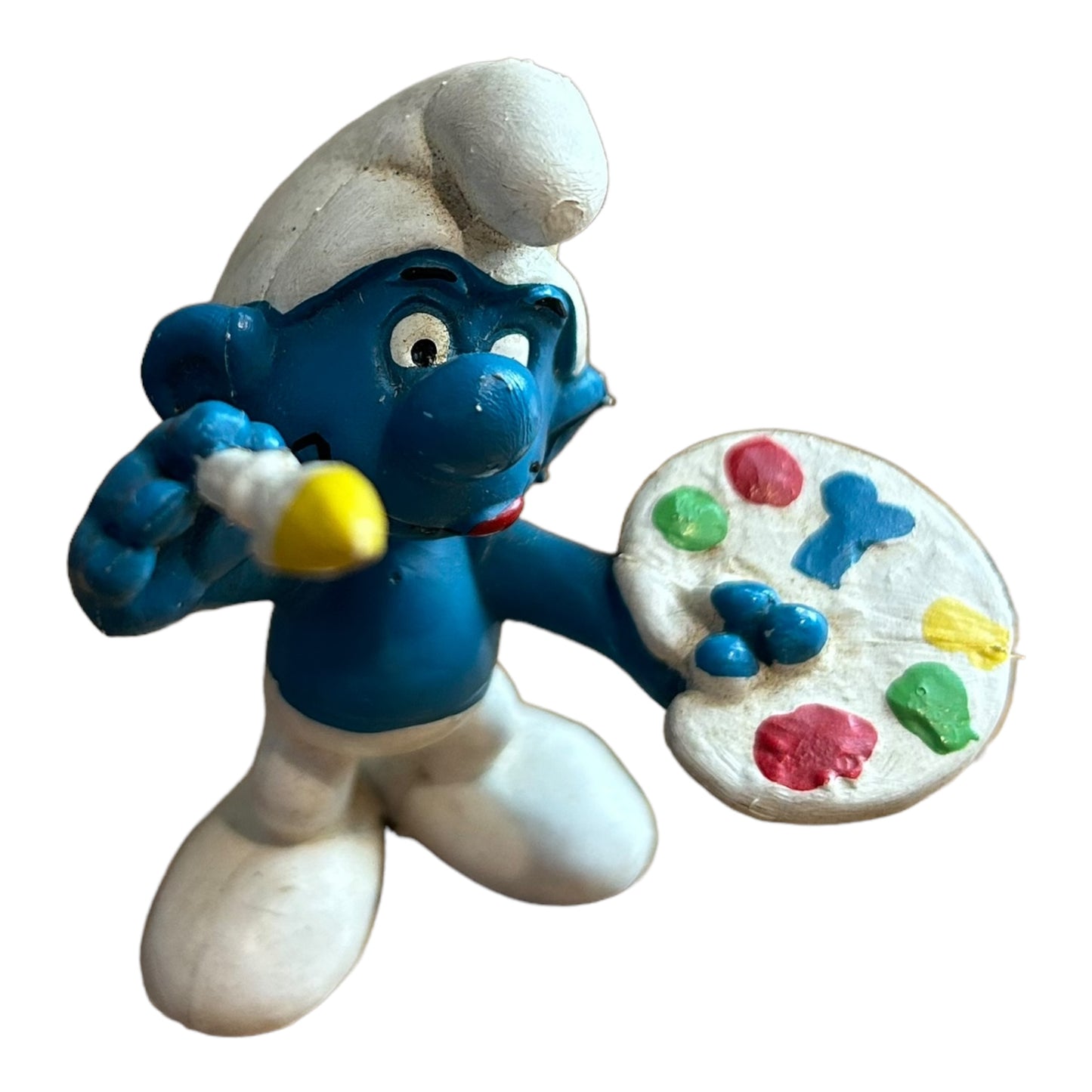 Vintage Smurf Collectible Figure - Painter