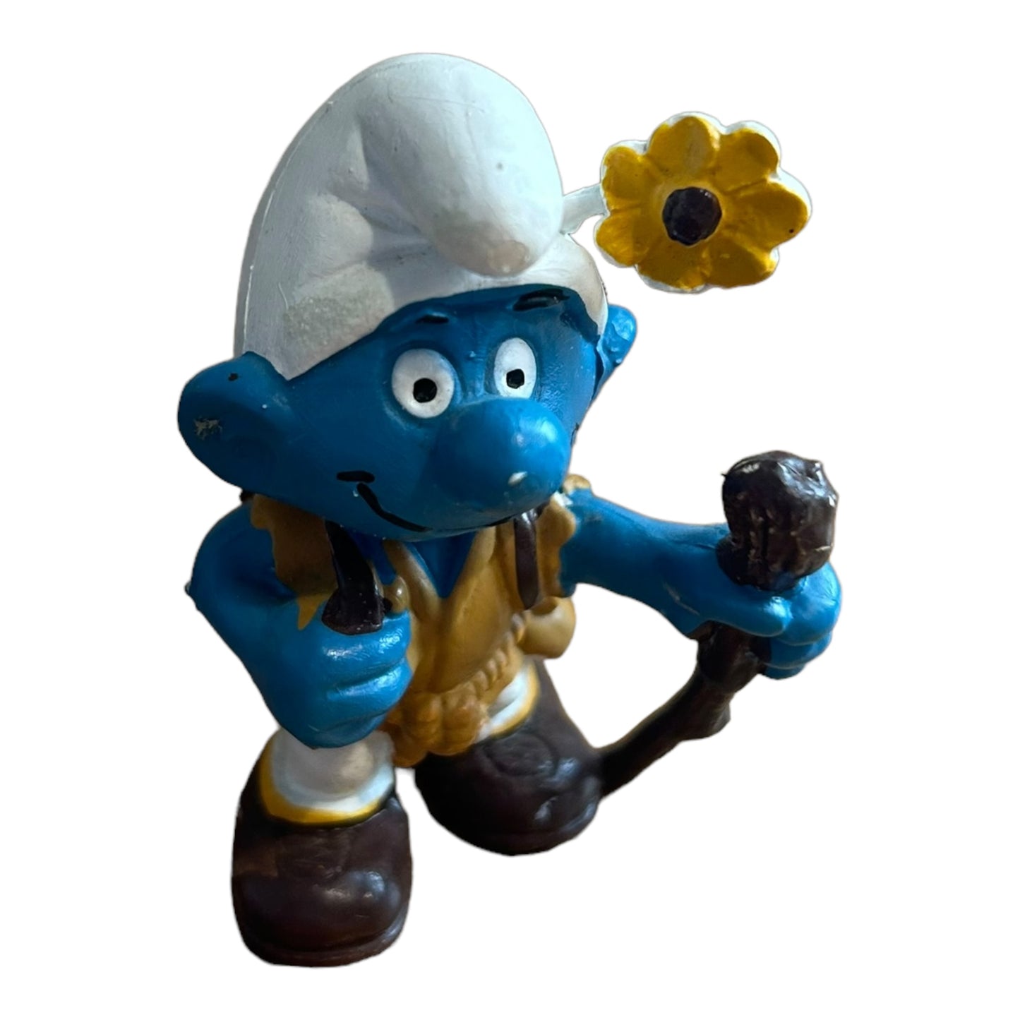 Vintage Smurf Collectible Figure - Hiking