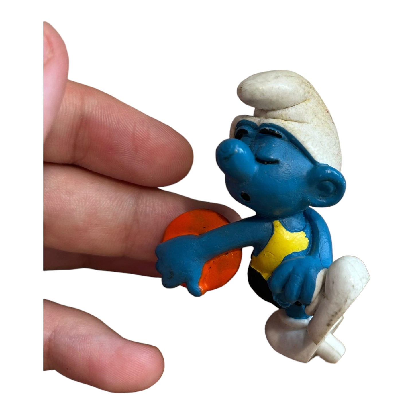 Vintage Smurf Collectible Figure - Discus