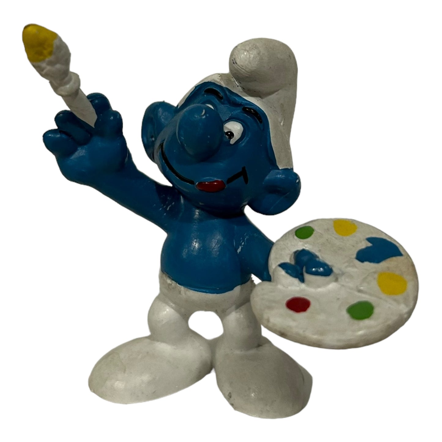 Vintage Smurf Collectible Figure - Painter