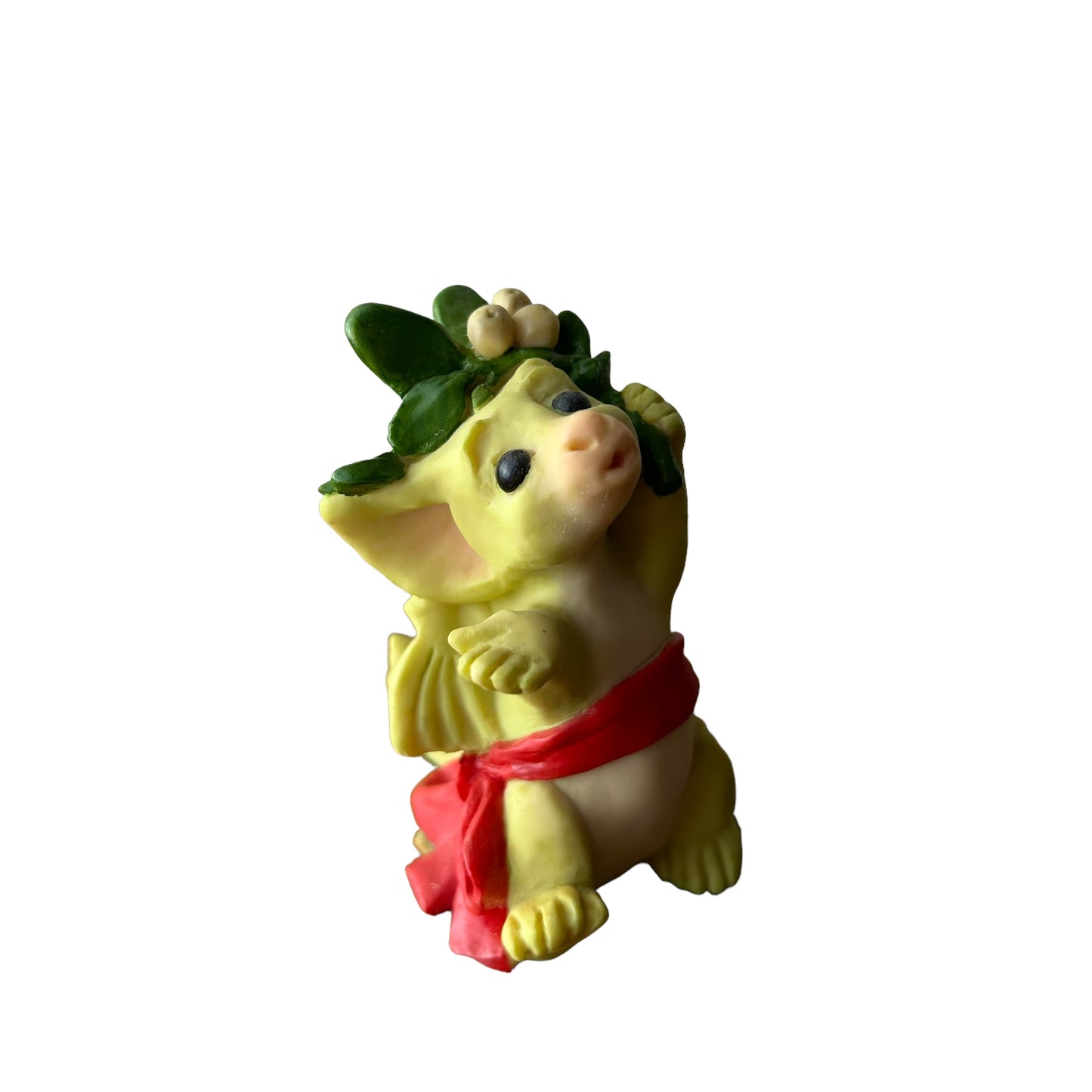 Vintage Pocket Dragons Collectible Ornament - Mistletoe