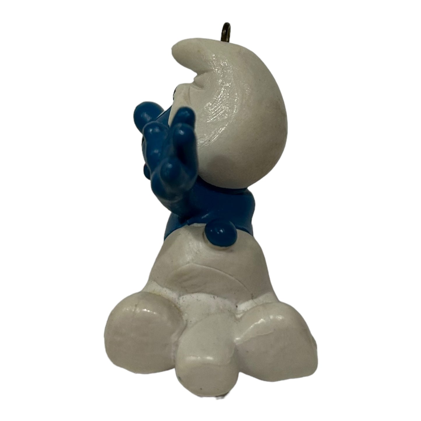 Vintage Smurf Collectible Figure - Candycane Ornament