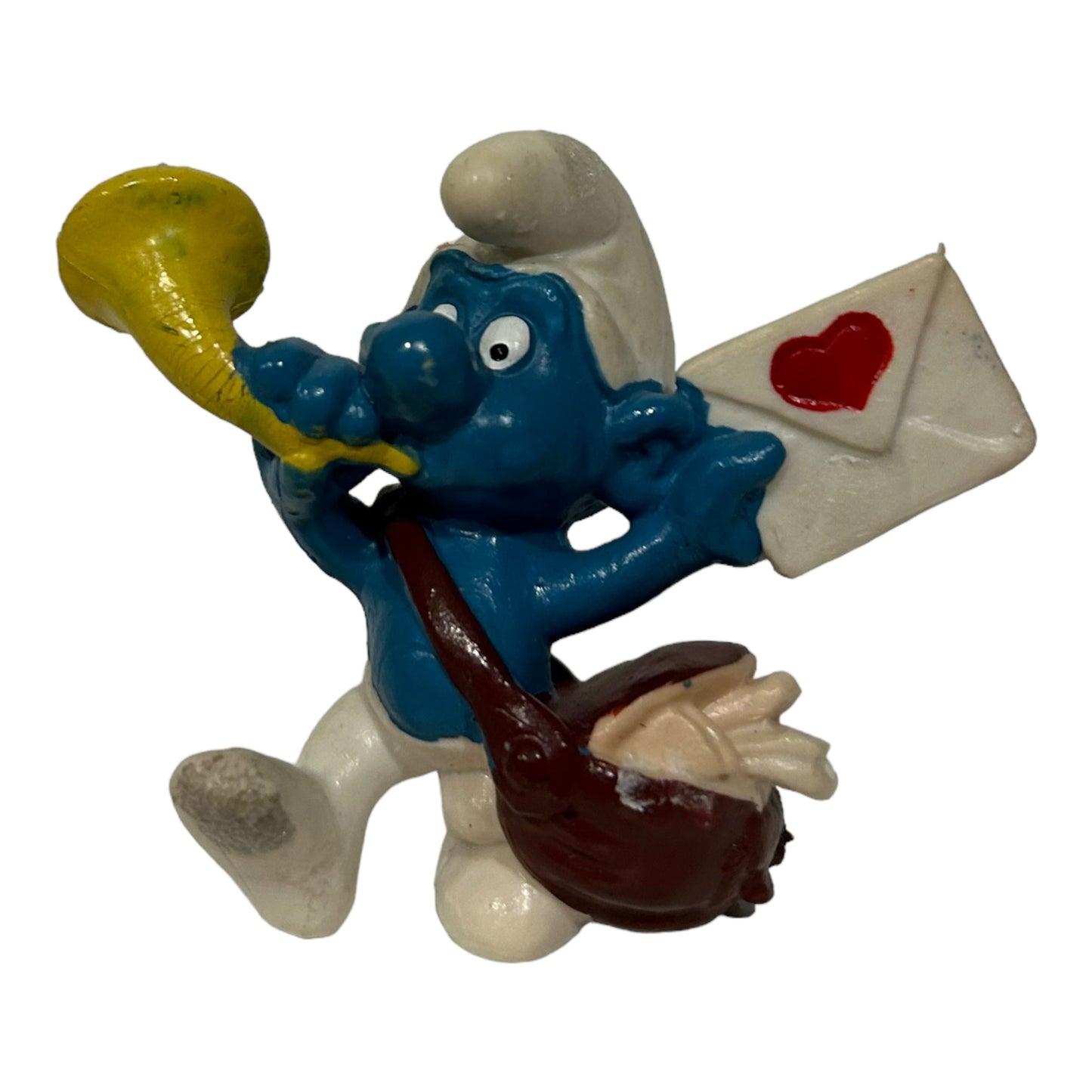 Vintage Smurf Collectible Figure - Love Letter