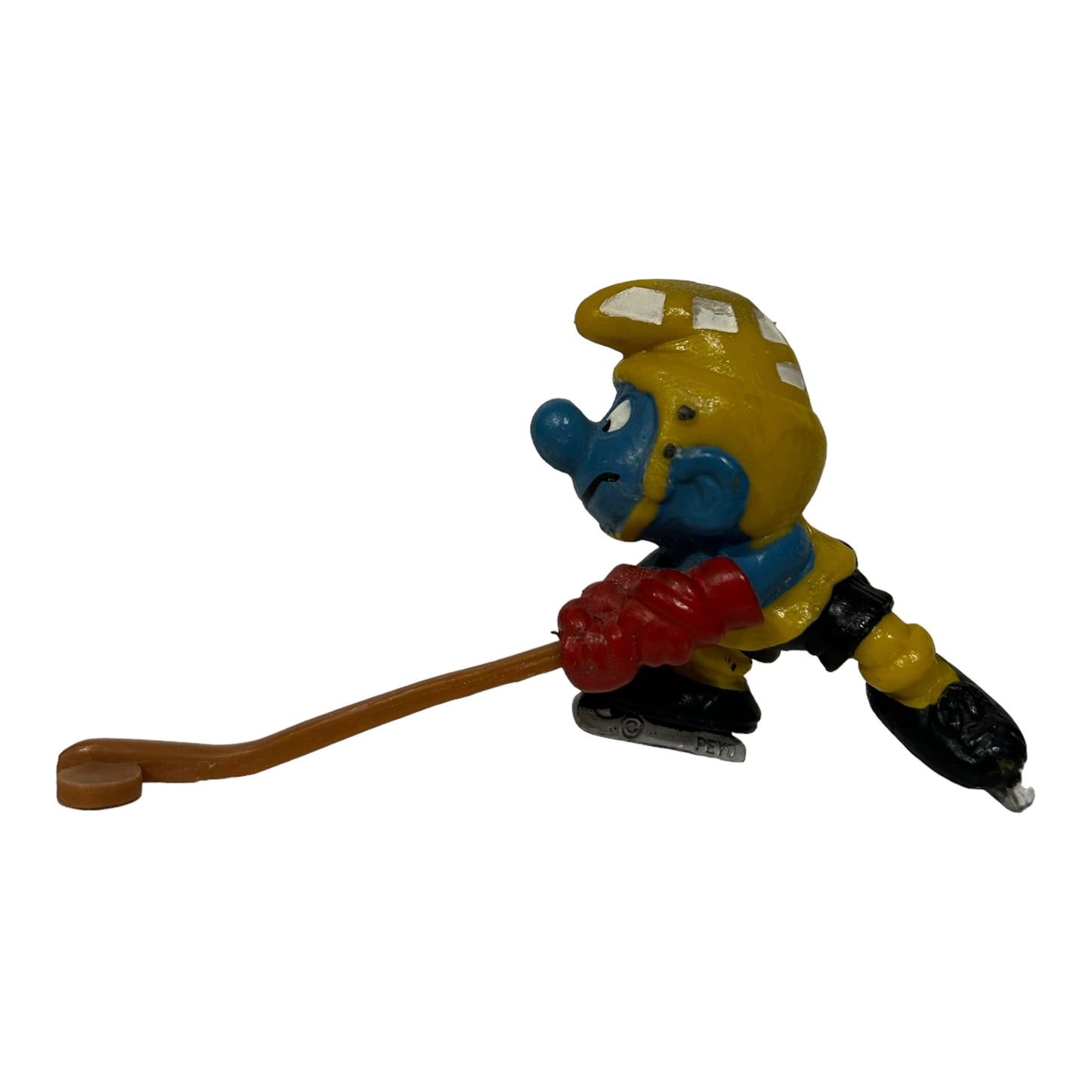 Vintage Smurf Collectible Figure - Ice Hockey