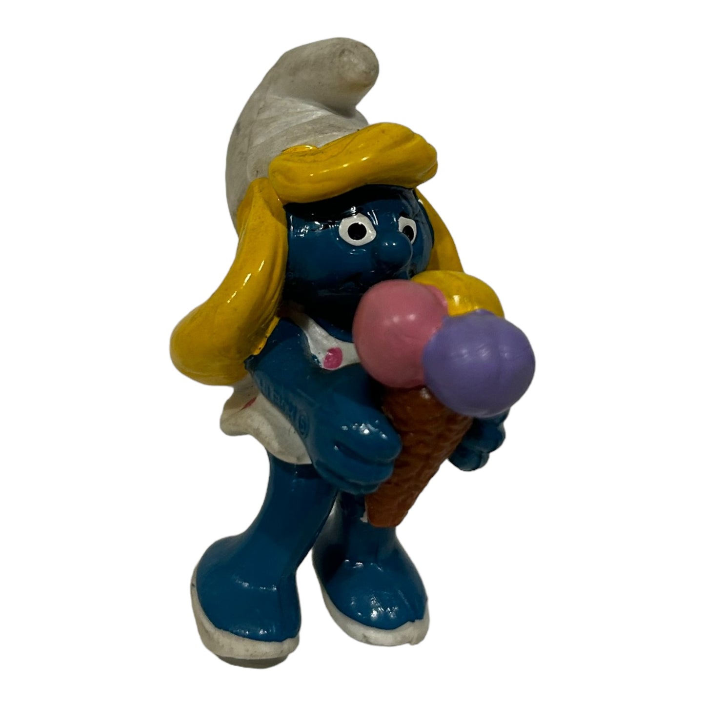 Vintage Smurf Collectible Figure - Ice Cream