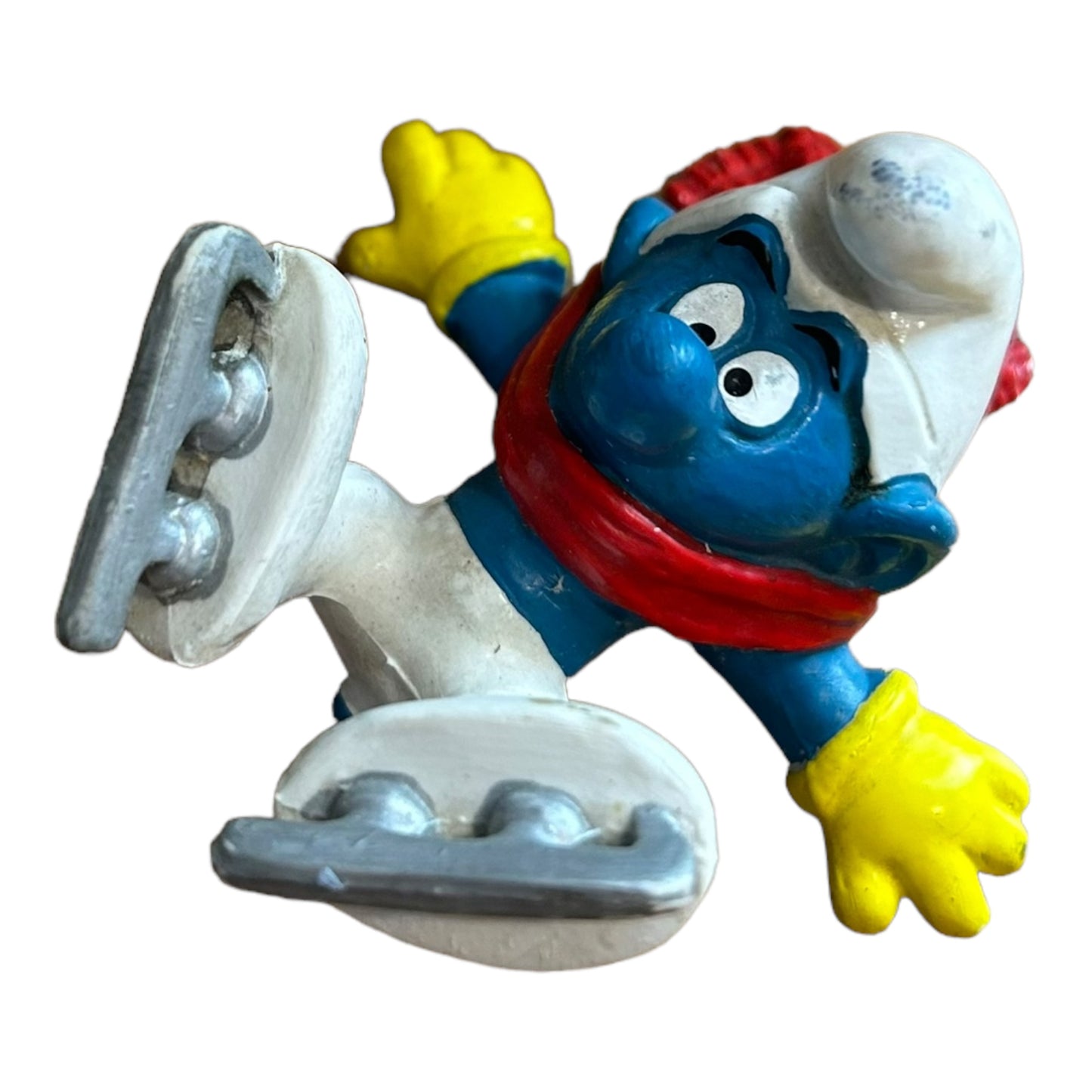 Vintage Smurf Collectible Figure - Ice Skating