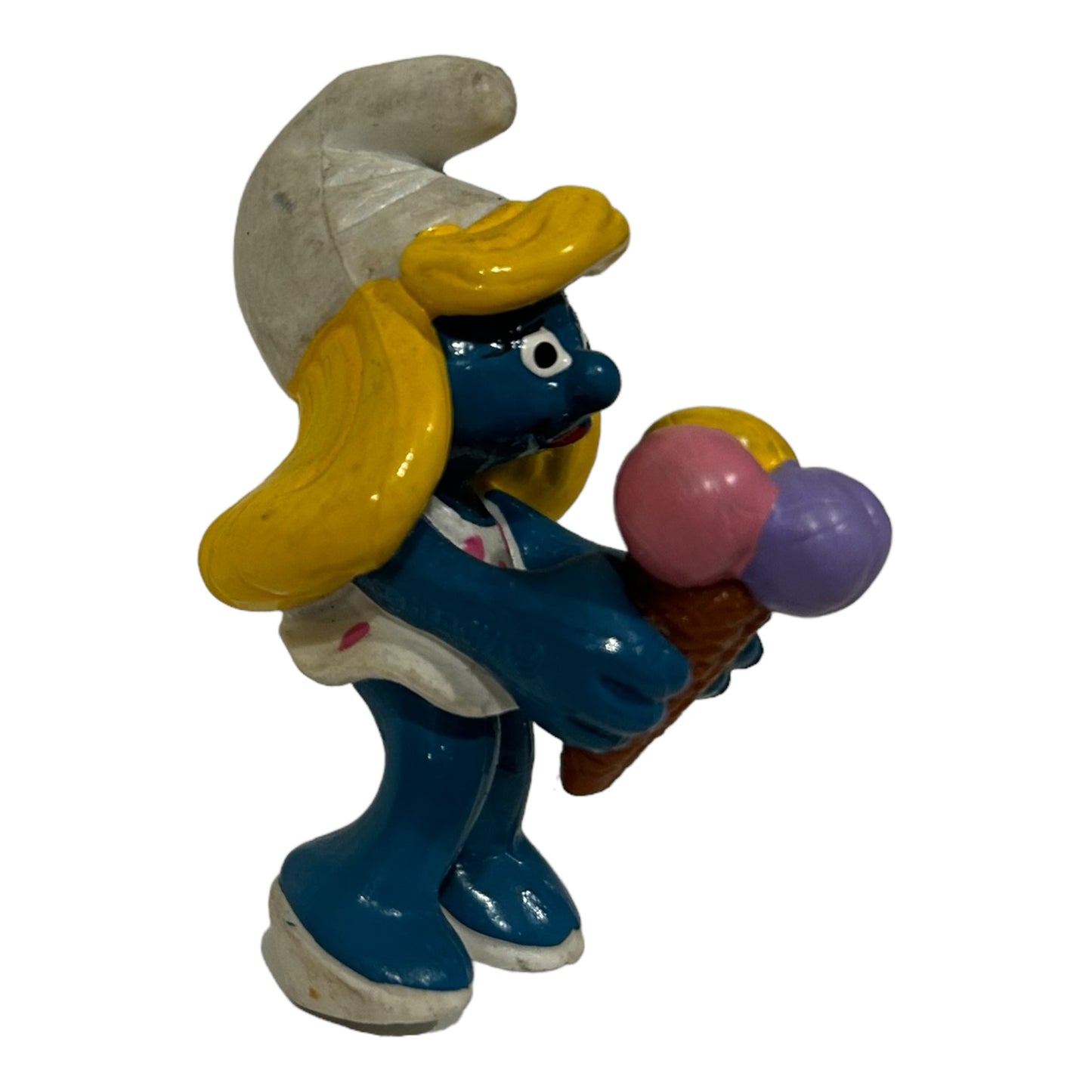 Vintage Smurf Collectible Figure - Ice Cream